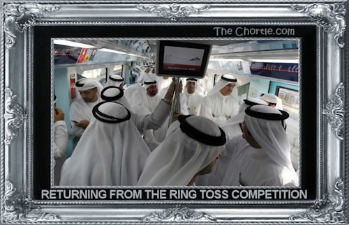 Returning from the ring toss competition